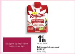 Carrefour Lait concentré non sucré REGILAIT offre