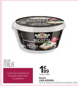 Carrefour RICOTTA CASA AZZURRA offre