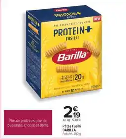 Carrefour Pâtes Fusilli BARILLA offre