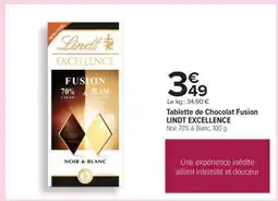 Carrefour Tablette de Chocolat Fusion LINDT EXCELLENCE offre