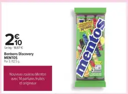 Carrefour Bonbons Discovery MENTOS offre