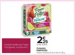 Carrefour Compotes Pom'potes offre