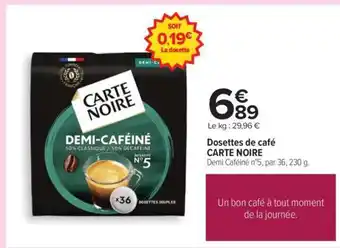 Dosettes De Cafe Carte Noire
