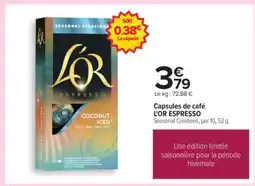 Carrefour Capsules de café L'OR Espresso offre