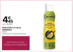 Carrefour Huile d'olive en spray CARAPELLI offre