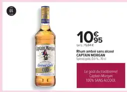 Carrefour Rhum ambré sans alcool CAPTAIN MORGAN offre