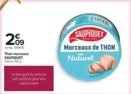 Carrefour Thon morceaux SAUPIQUET offre