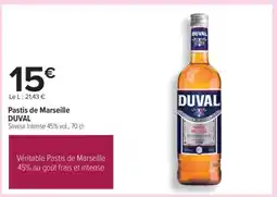 Carrefour PASTIS DE MARSEILLE DUVAL offre