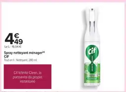 Carrefour SPRAY NETTOYANT MÉNAGER “CIF” offre