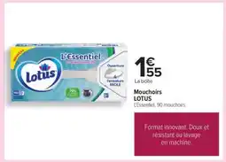 Carrefour Mouchoirs Lotus offre