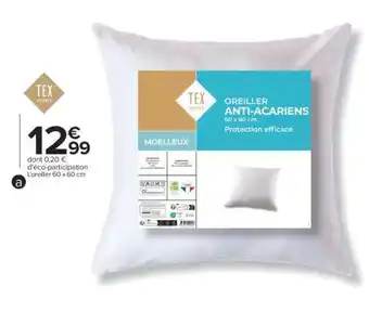Carrefour Oreiller anti-acariens offre