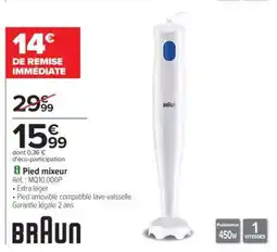 Carrefour PIED MIXEUR “BRAUN” offre
