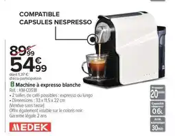 Carrefour Machine à expresso blanche offre