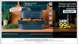 Carrefour Friteuse sans huile Air fryer XXL 2 en 1 modulable PHILIPS offre