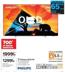 Carrefour Téléviseur OLED 4K offre