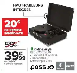 Carrefour Platine vinyle offre