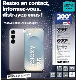 Carrefour Smartphone Galaxy S25 gris 128 Go offre