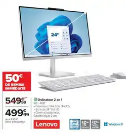 Carrefour Ordinateur 2 en 1 offre