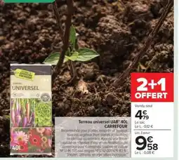 Carrefour Terreau universel UAB* 40L CARREFOUR offre