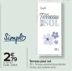 Carrefour Terreau pour sol offre