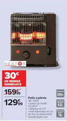 Carrefour Poêle à pétrole offre