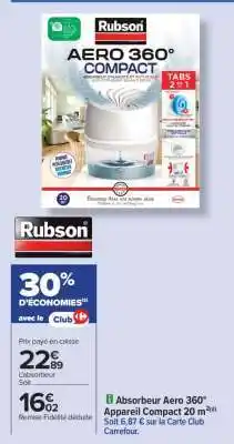 Carrefour Absorbeur Aero 360° Appareil Compact 20 m² offre