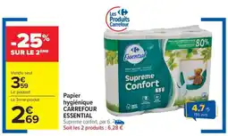 Carrefour Market Papier hygiénique CARREFOUR ESSENTIAL offre