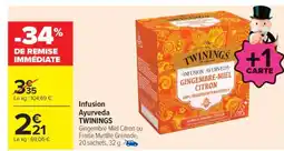 Carrefour Market Infusion Ayurveda Twinings offre