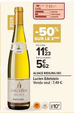 Carrefour Market ALSACE RIESLING SEC offre