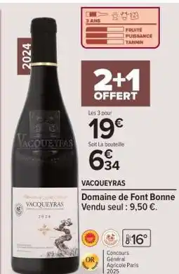 Carrefour Market VACQUEYRAS offre