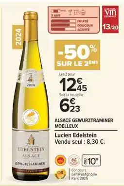 Carrefour Market ALSACE GEWURZTRAMINER MOELLEUX offre