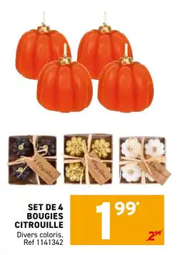 Trafic Set de 4 bougies citrouille offre