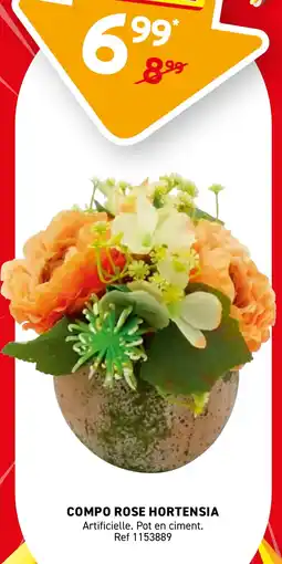 Trafic Compo rose hortensia offre
