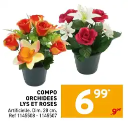 Trafic Compo orchidees lys et roses offre