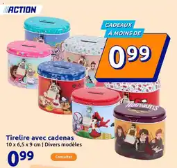Action Tirelire avec cadenas offre