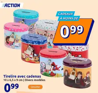 Action Tirelire avec cadenas offre