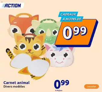 Action Carnet animal offre