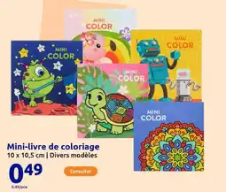 Action Mini-livre de coloriage offre