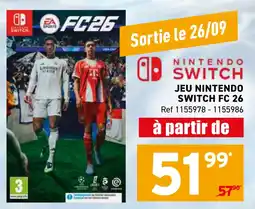Trafic Jeu nintendo switch fc 26 offre