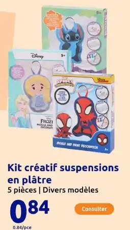 Action Kit créatif suspensions en plâtre offre