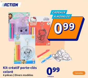 Action Kit créatif porte clés coloré offre