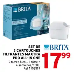 Trafic Set de 2 cartouches filtrantes maxtra pro all-in one BRITA offre