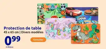 Action Protection de table offre