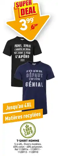 Trafic T-shirt homme offre