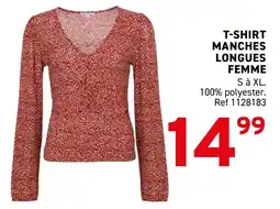 Trafic T-shirt manches longues femme offre