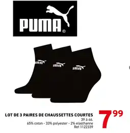 Trafic Lot de 3 paires de chaussettes courtes offre