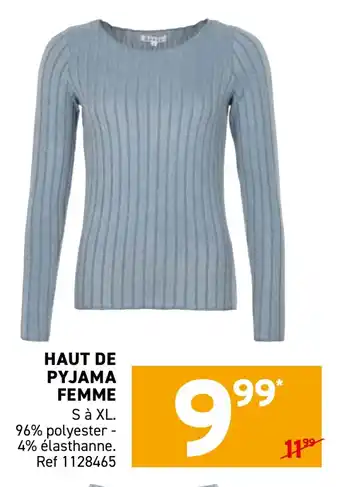 Trafic Haut de pyjama femme offre
