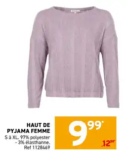 Trafic Haut de pyjama femme offre