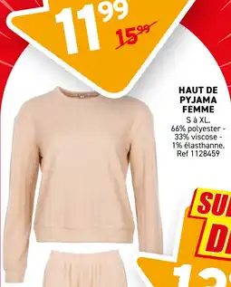 Trafic Haut de pyjama femme offre