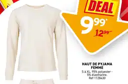Trafic Haut de pyjama femme offre